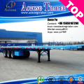 China AOTONG platform container transport truck trailer 3 axles 40ft flatbed trailer with container lock